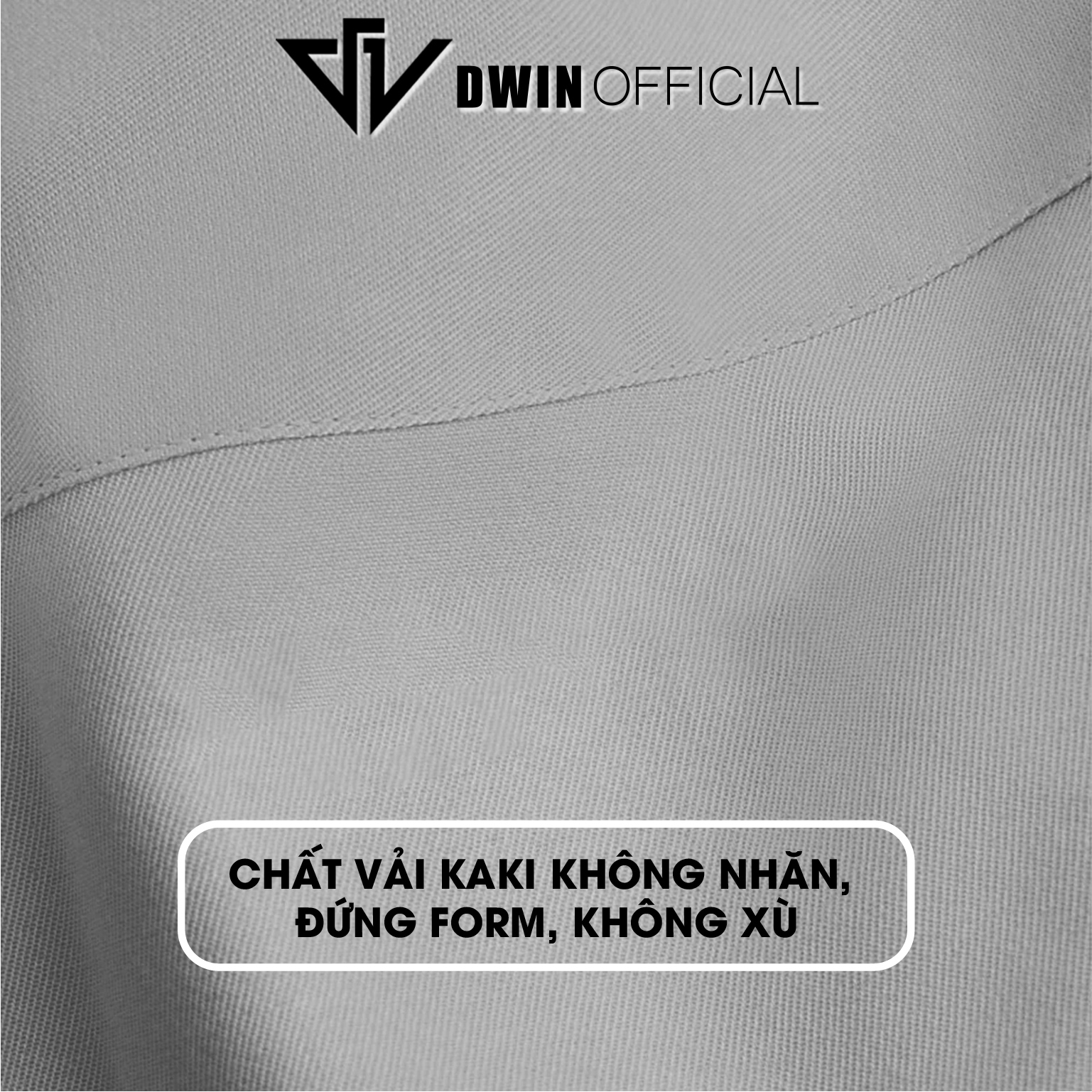 Mô tả Áo sơ mi ngắn tay nam nữ DWIN chất vải kaki cotton 300 gsm cộc basic unisex đứng form rộng không nhăn cao cấp - 5