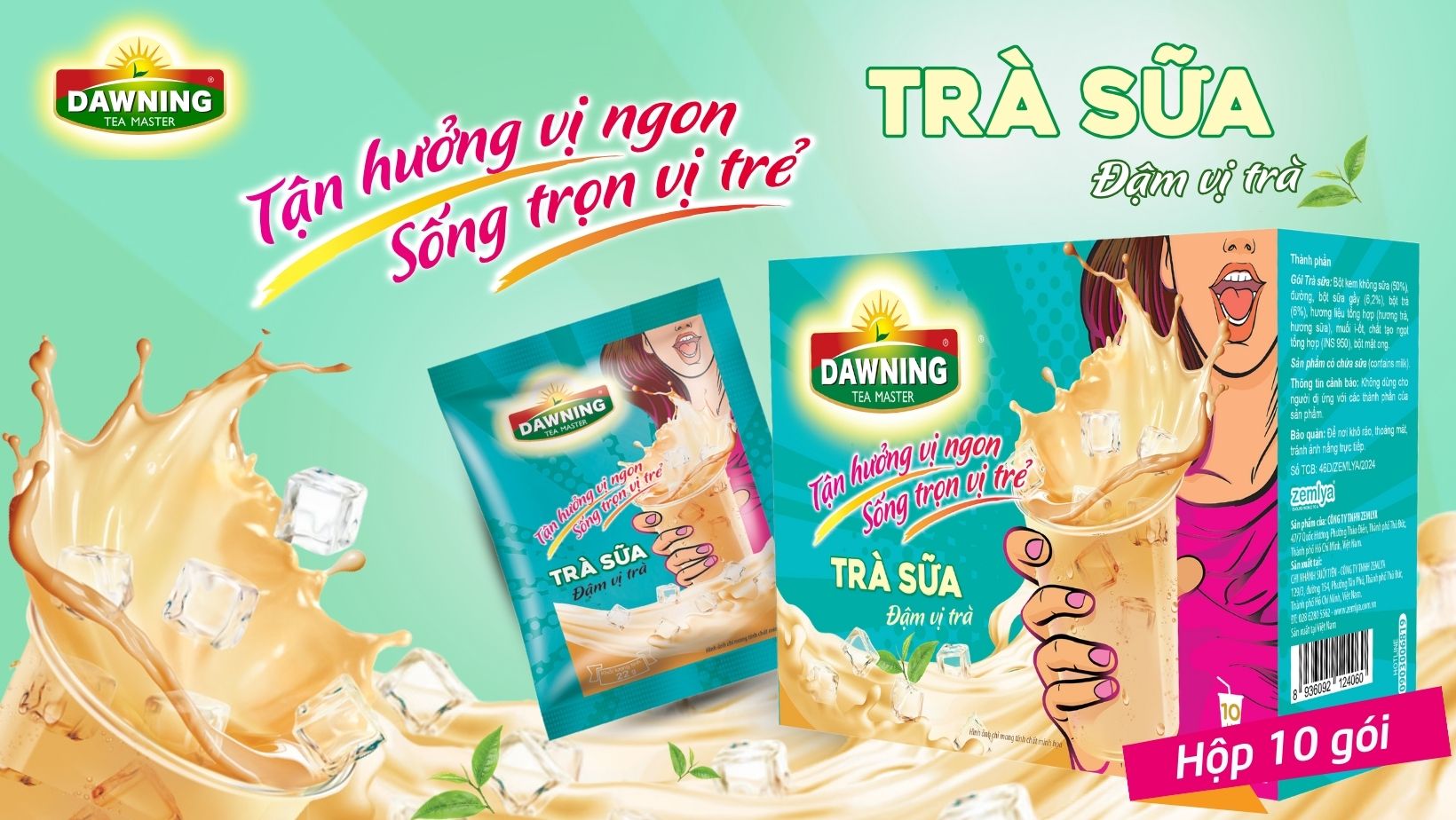 Trà Sữa Dawning Đậm Vị Trà Không Trân Châu
