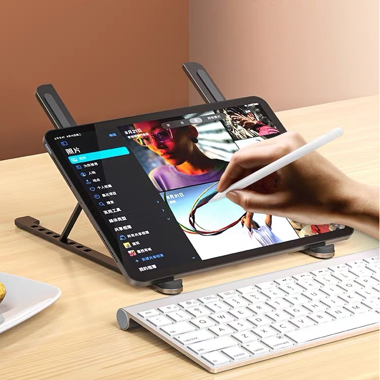 Mô tả Giá đỡ LAPTOP, MACBOOK, IPAD BOROFONE N4 bằng nhôm có thể điều chỉnh được độ cao, đế tản nhiệt kê laptop - 9