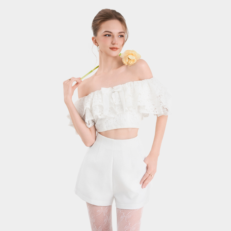 Mô tả Quần Short MARC FASHION Linen Túi Xéo Nhấn Li Trước - CBST015424 - 5
