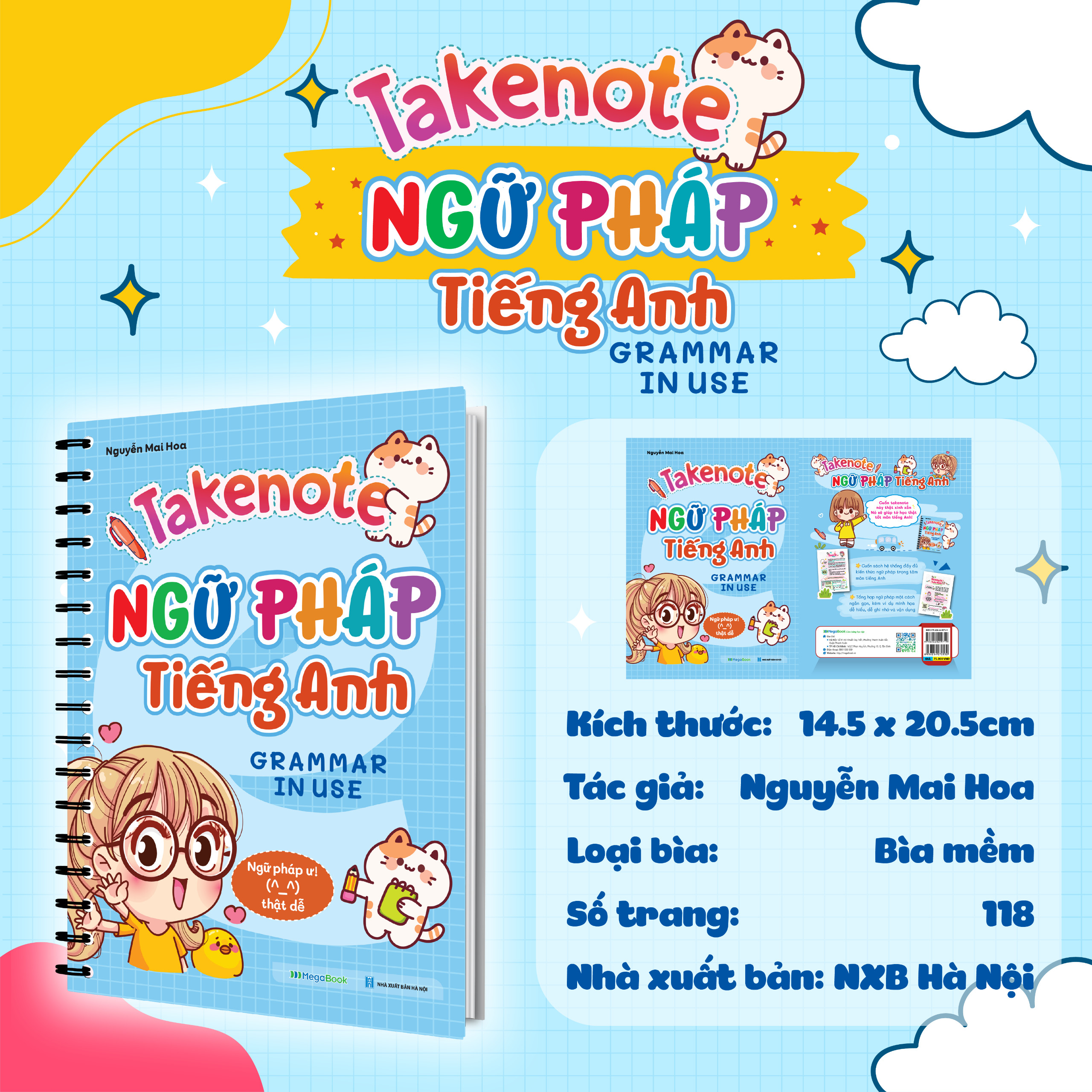 Mô tả Sổ Tay Takenote Ngữ Pháp Tiếng Anh (Grammar in use) - Gáy lò xo - 2