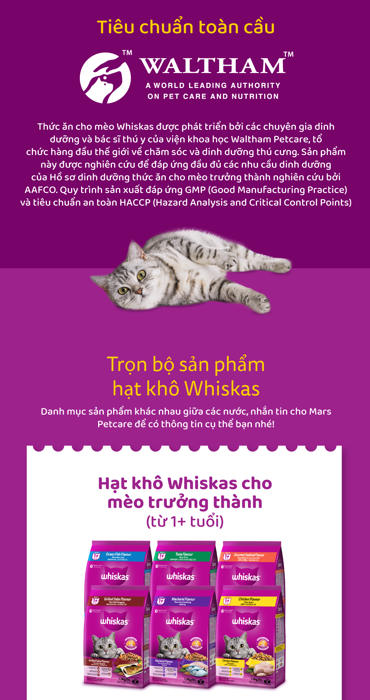 Mô tả Thức ăn cho mèo con WHISKAS dạng hạt vị cá biển, 1,1 kg. - 5