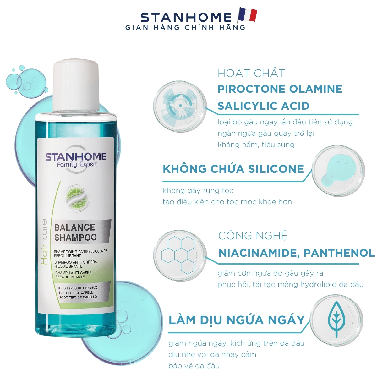 Công dụng Dầu gội Stanhome