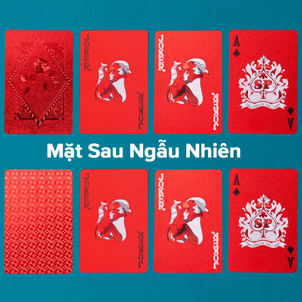 Mô tả Bộ Bài Tây PVC Đỏ 55 Lá Bài May Mắn - Thẻ Bài Poker Sưu Tầm Trưng Bày Màu Đỏ Siêu Đẹp Chính Hãng Amalife - 6