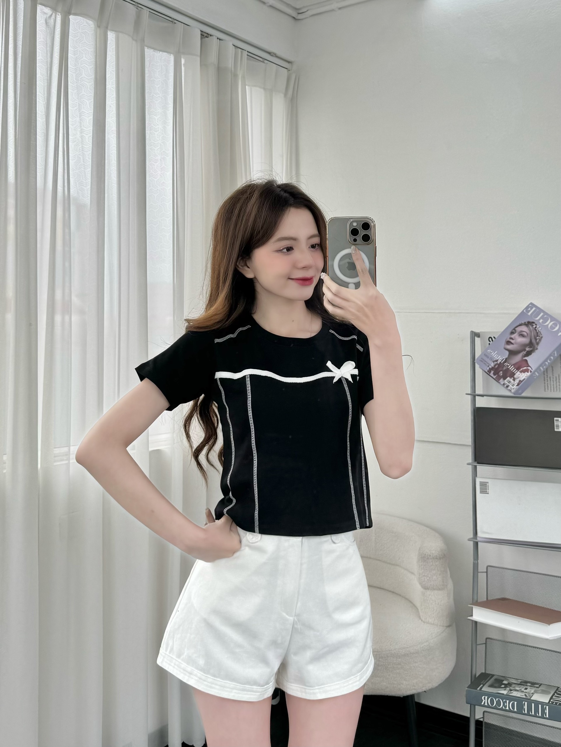 Mô tả Áo thun dáng lỡ EMIX chất cotton co giãn 4 chiều Aobabytee164/P5K8 - 4