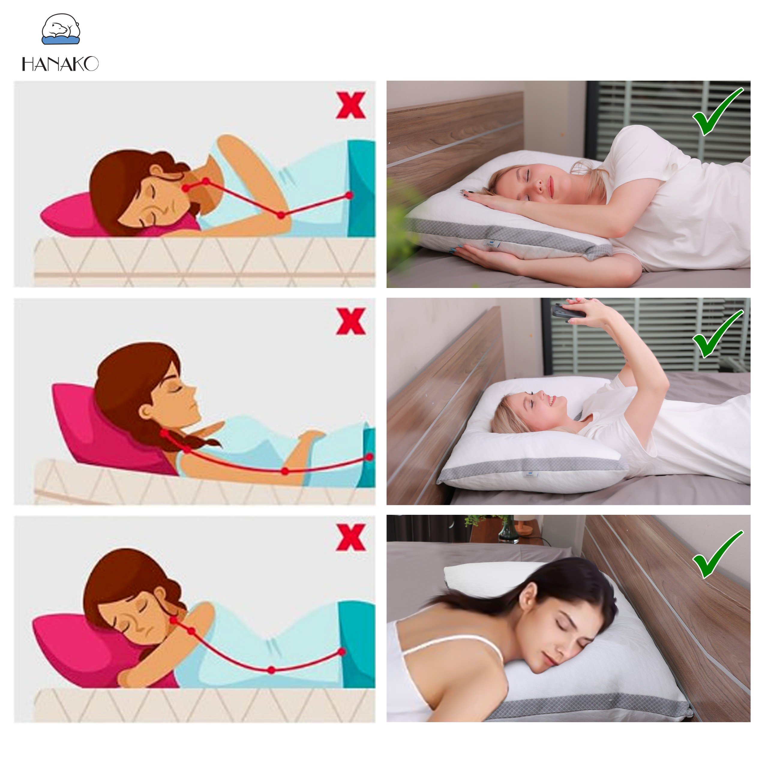 Mô tả Gối cong Pharmedoc bông mút đàn hồi nâng đỡ cổ, giảm đau HANAKO Phong Cách Quý Tộc Châu Âu - 1
