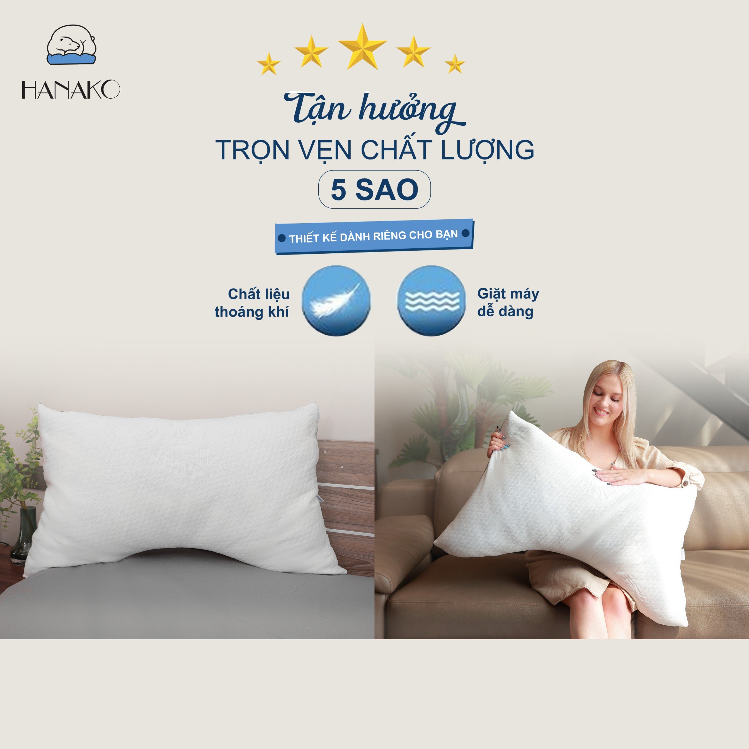 Mô tả Gối cong Pharmedoc bông mút đàn hồi nâng đỡ cổ, giảm đau HANAKO Phong Cách Quý Tộc Châu Âu - 4