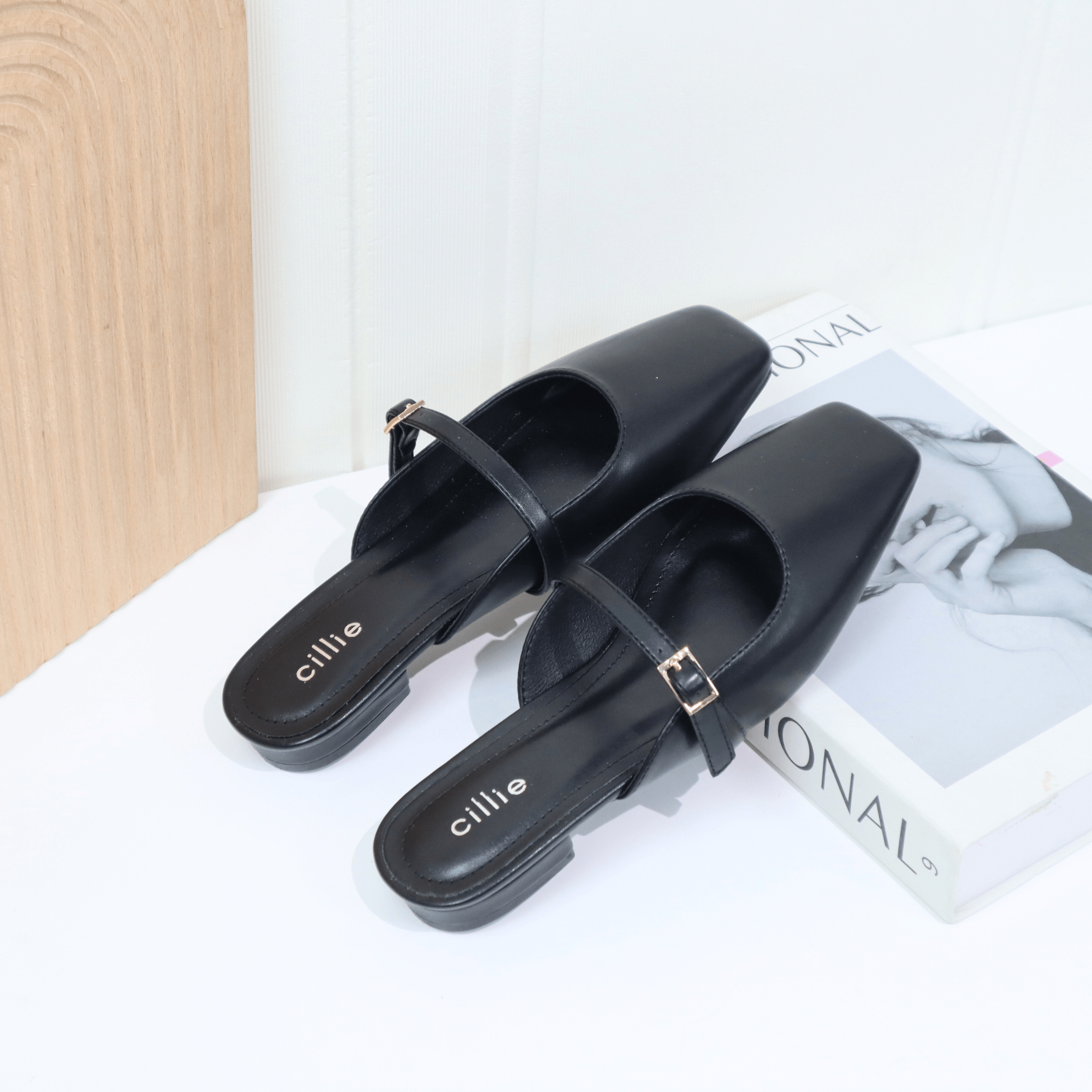 Mô tả Sục Nữ Mũi Vuông Cillie Đế Cao 2cm Da Mềm Mại Kiểu Dáng Thanh Lịch 1142 - 5
