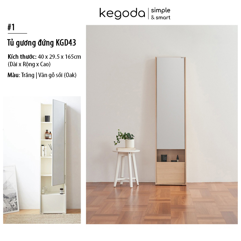 Mô tả 4 Mẫu Tủ Bàn Phấn Trang Điểm Decor Có Gương Soi Đơn Giản Mà Đẹp KEGODA - 2