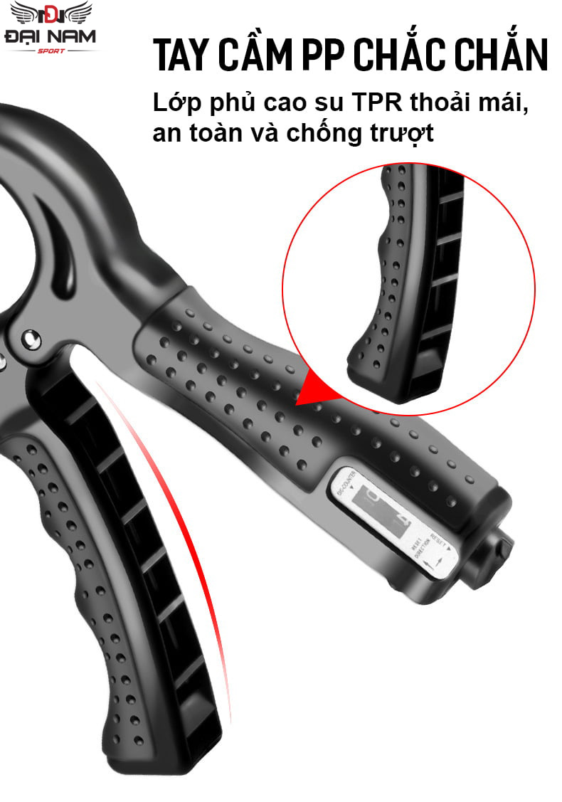 Mô tả Kìm Bóp Tay,Kìm Tập Tay Có Đếm Số Điều Chỉnh Lực Từ 5kg-60kg Chính Hãng Đại Nam Sport - 1