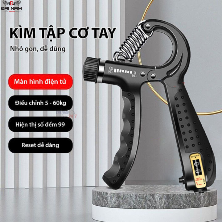 Mô tả Kìm Bóp Tay,Kìm Tập Tay Có Đếm Số Điều Chỉnh Lực Từ 5kg-60kg Chính Hãng Đại Nam Sport - 6