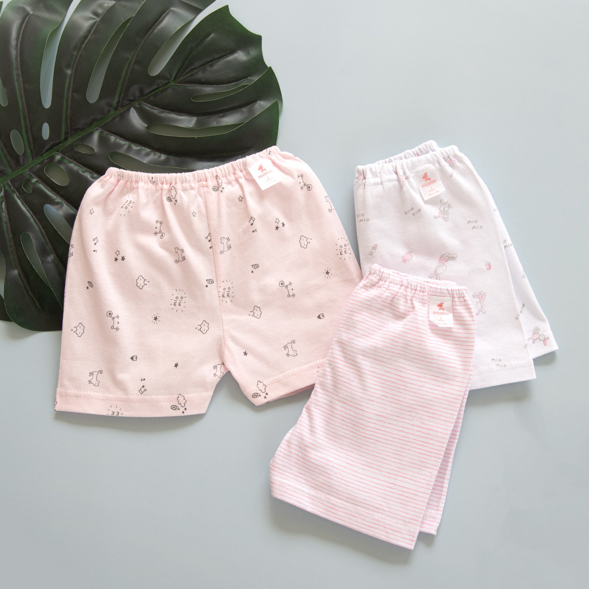 Mô tả Combo 3 Quần Ngắn Sơ Sinh MIOMIO Cho Bé Trai, Bé Gái (Từ 0 - 24 Tháng), Vải Cotton - 4