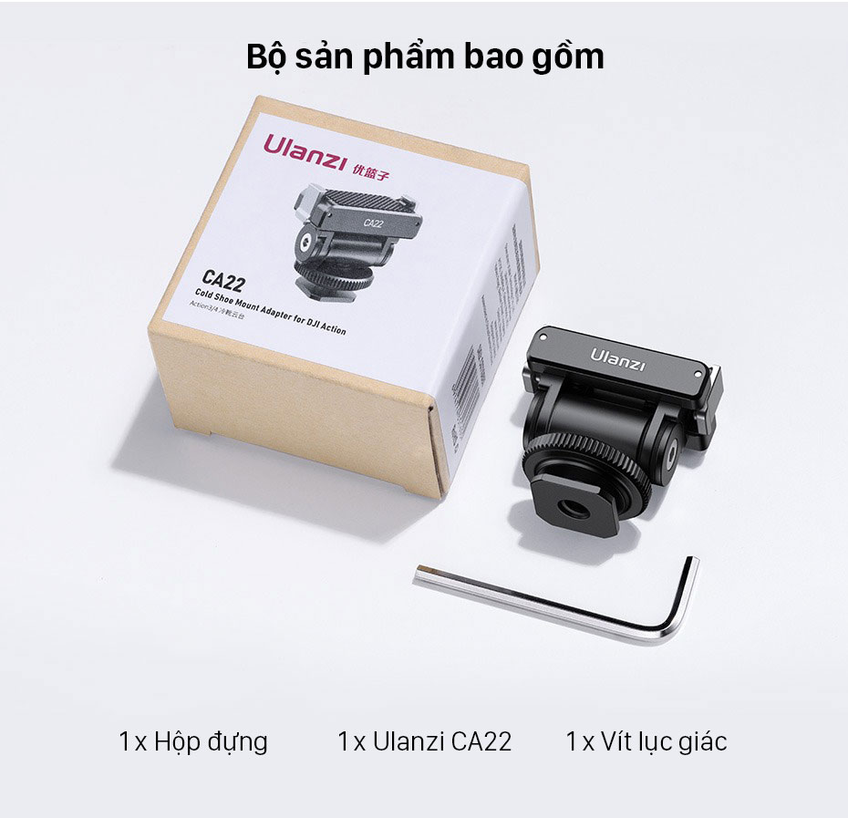 Ulanzi CA22 - Đầu chuyển đổi từ ngàm hotshoe ra đế sử dụng cho Action camera DJI Action3/4 | Shopee Việt Nam