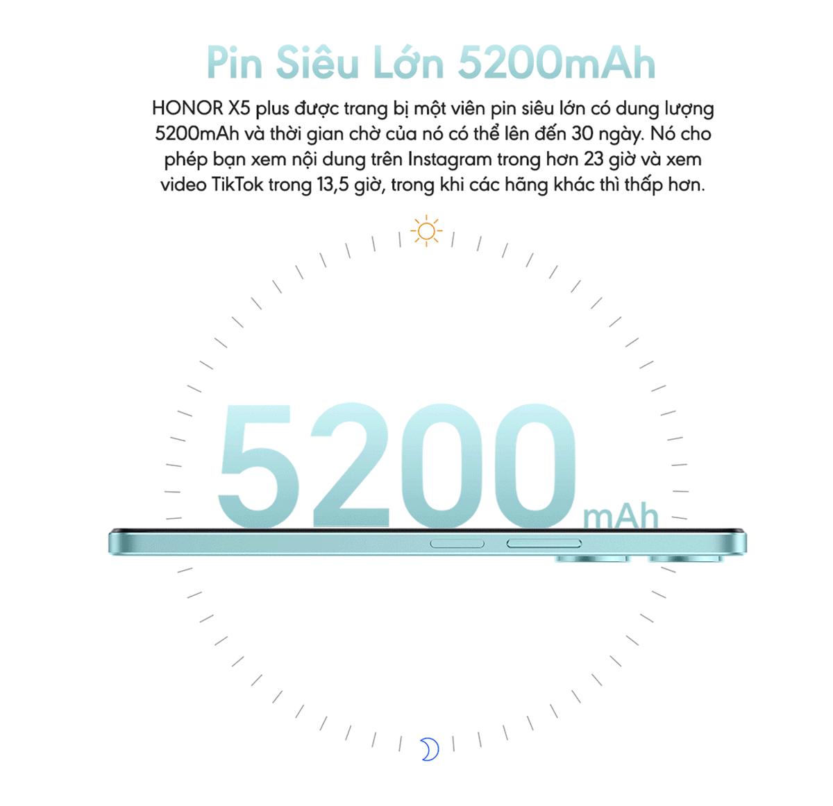 Pin 5200mAh HONOR X5 Plus