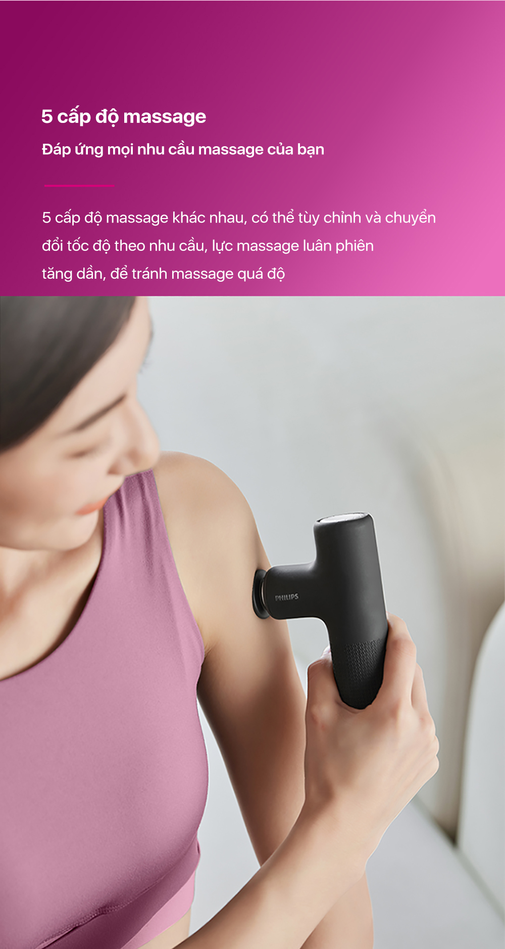Máy massage Philips 7311 dùng khi du lịch