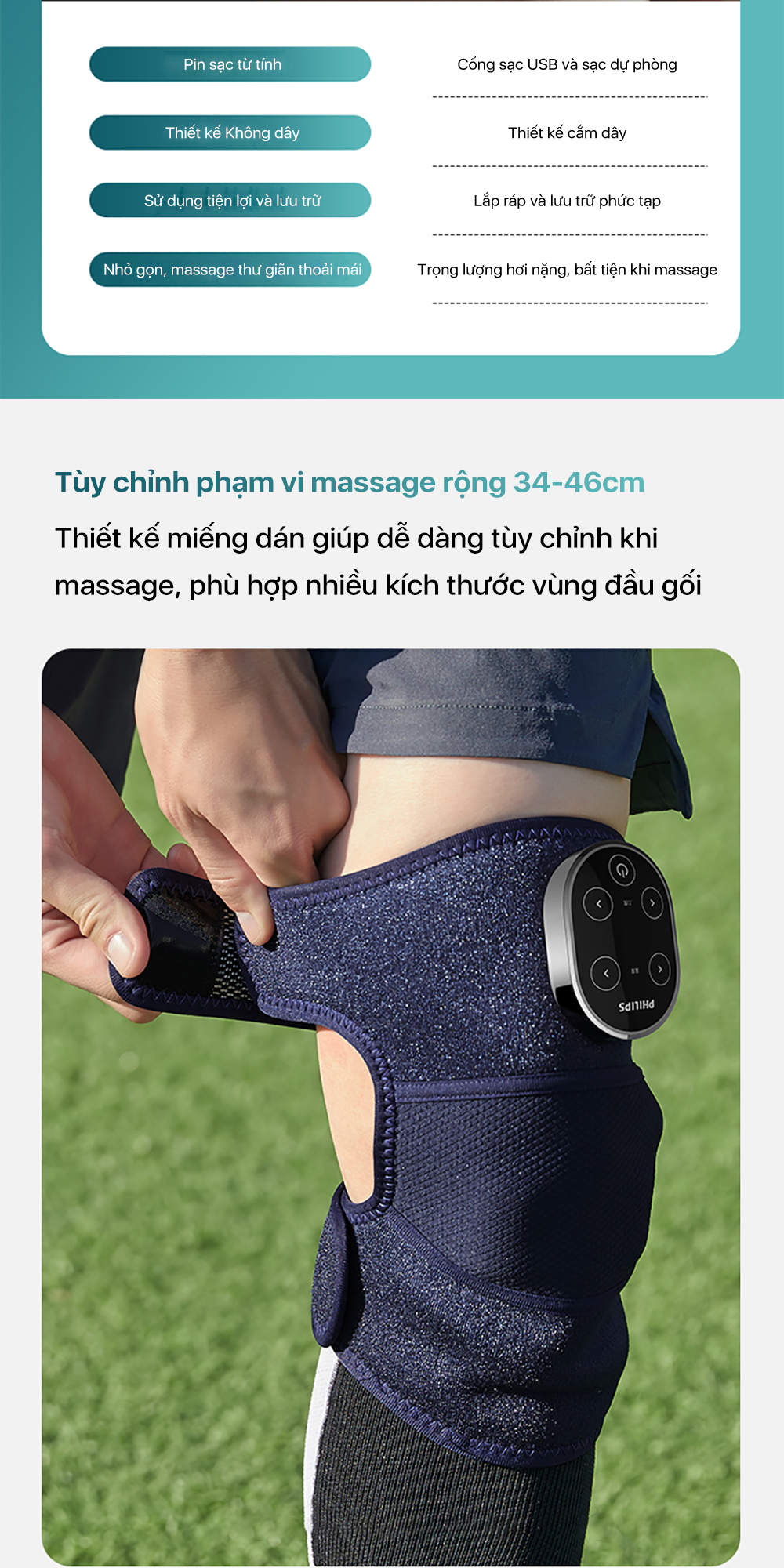 Máy Massage Đầu Gối PHILIPS 5301 - Thông số kỹ thuật
