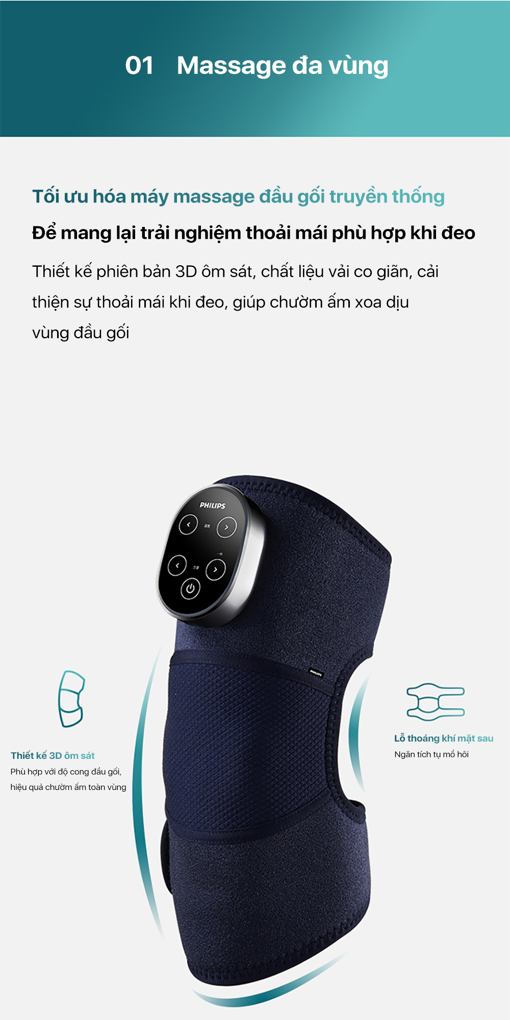 Máy Massage Đầu Gối PHILIPS 5301 - Massage rung