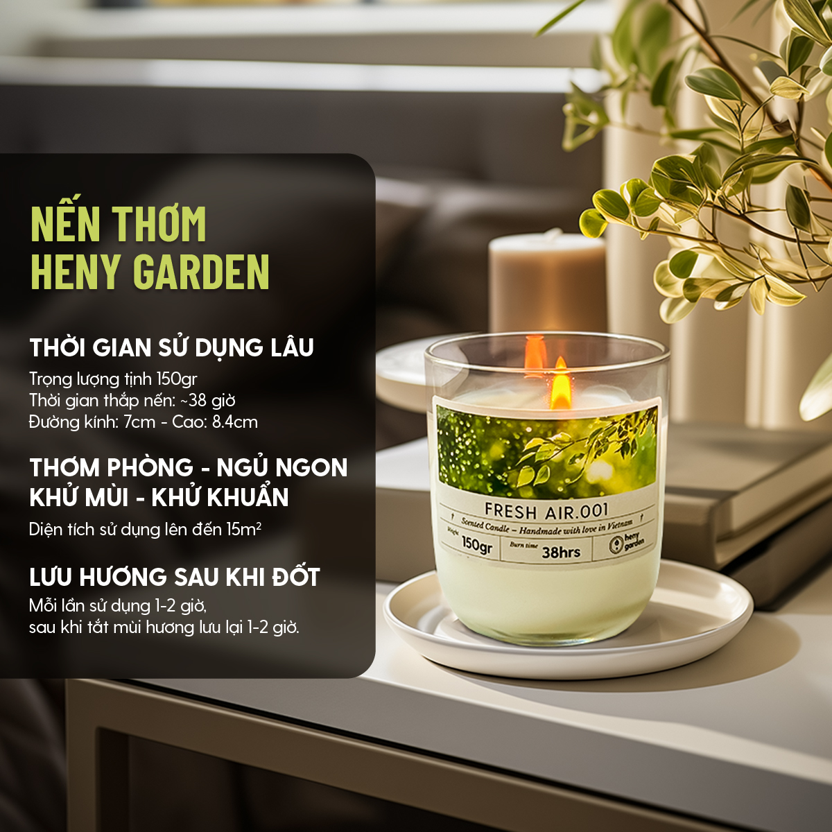 Nến thơm Heny Garden Fresh Air