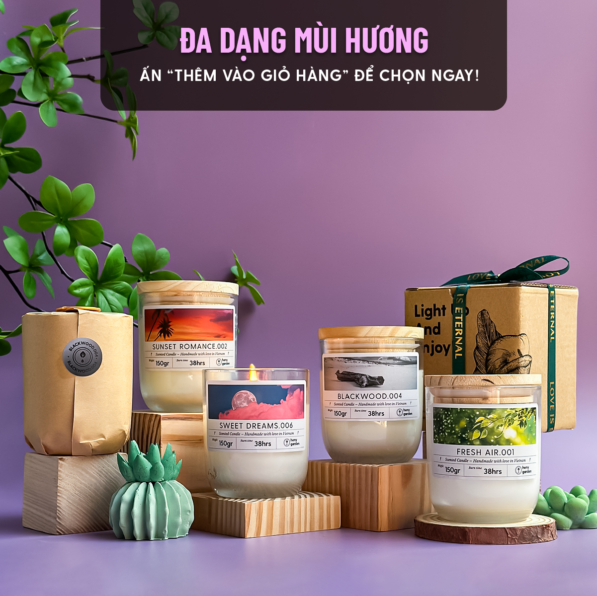 Nến thơm Heny Garden gift idea