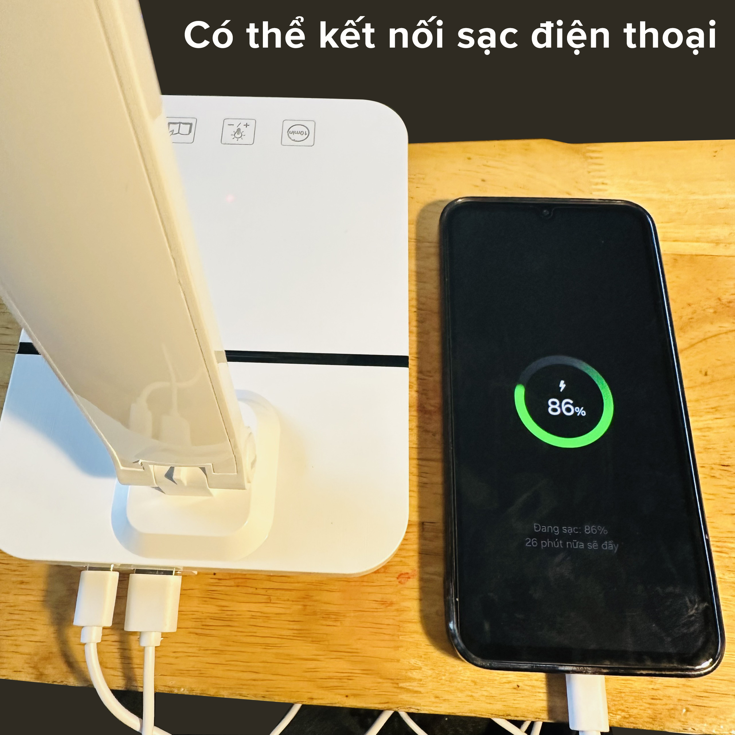 Mô tả Đèn LED 3 Chế Độ Sáng Vàng Điều Chỉnh Gấp Gọn Để Bàn Học Cổng Type C USB Chống Cận Bảo Vệ Mắt Có Loại Pin Hãng Amaiife - 3