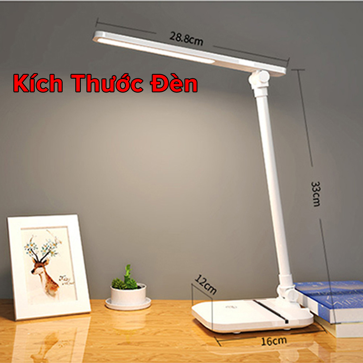 Mô tả Đèn LED 3 Chế Độ Sáng Vàng Điều Chỉnh Gấp Gọn Để Bàn Học Cổng Type C USB Chống Cận Bảo Vệ Mắt Có Loại Pin Hãng Amaiife - 10