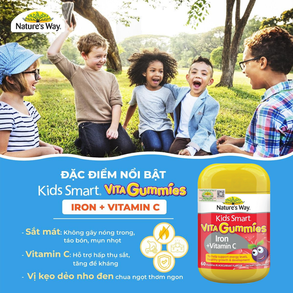 Mô tả Kẹo Dẻo Vi Chất Nature's Way Vita Gummies Chính Hãng Từ Úc Bổ Sung Vitamin Và Khoáng Chất Cho Bé - 3