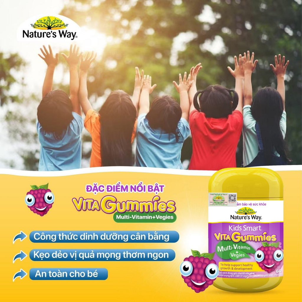 Mô tả Kẹo Dẻo Vi Chất Nature's Way Vita Gummies Chính Hãng Từ Úc Bổ Sung Vitamin Và Khoáng Chất Cho Bé - 5