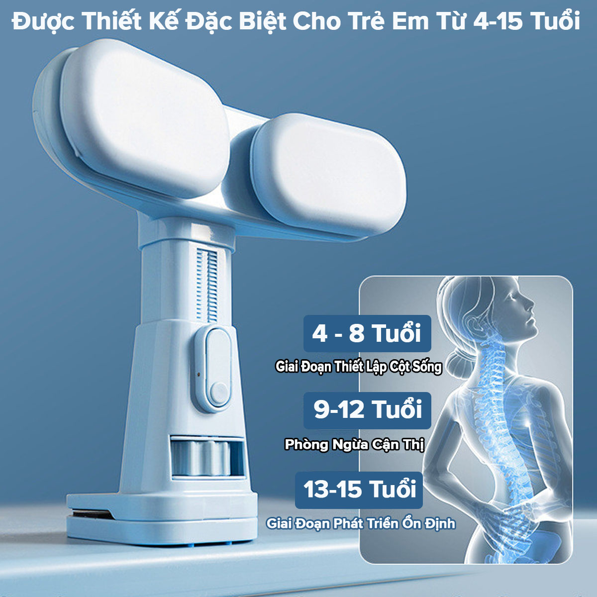 Mô tả Giá Đỡ Cằm Chống Cận Thị Cải Tiến SUPER Dụng Cụ Chống Gù Ngồi Thẳng Lưng Cho Trẻ Em Từ 4-15 Tuổi Luyện Chữ Hãng Amalife - 4