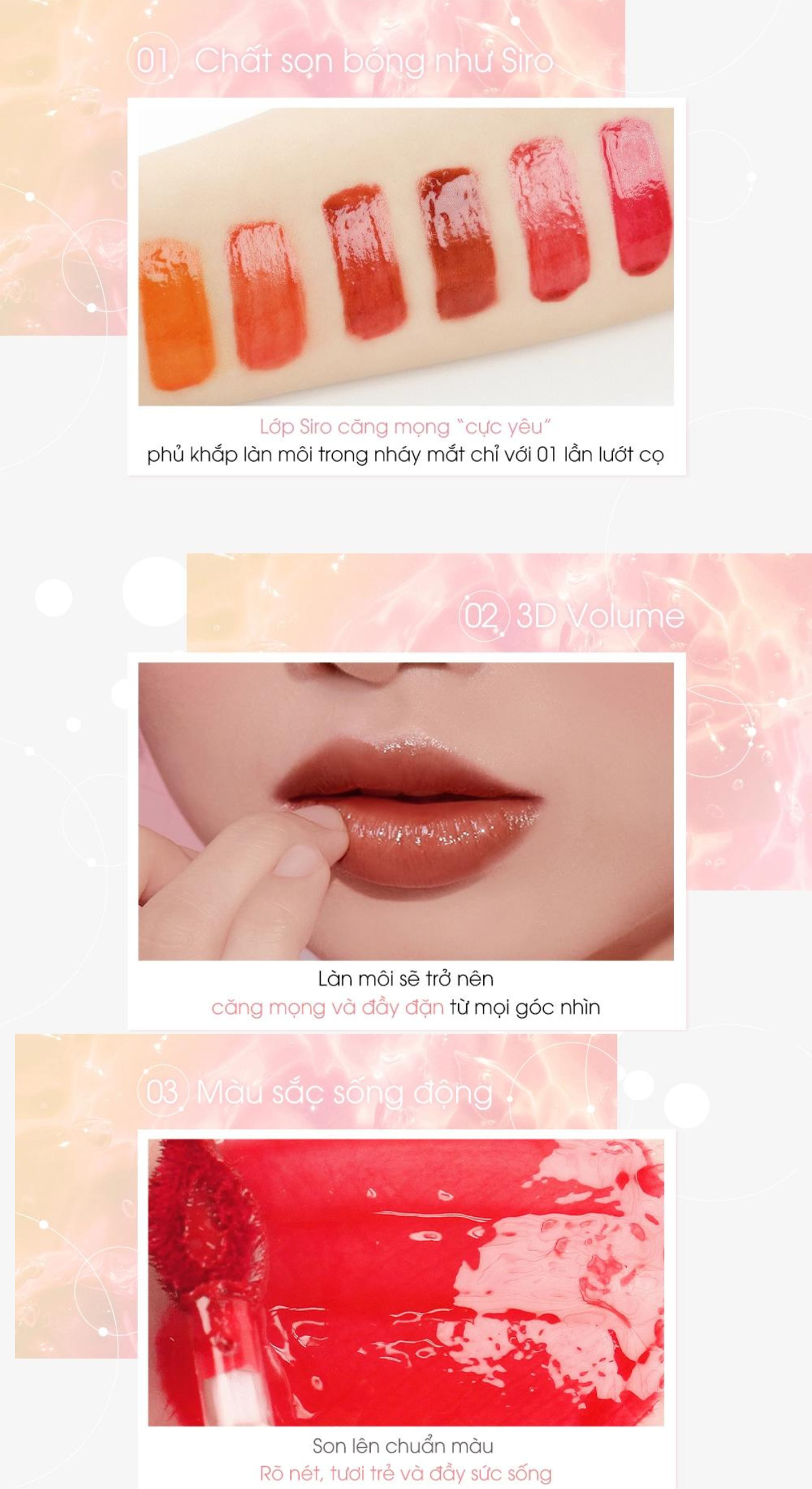 Mô tả Son bóng có màu Black Rouge Half N Half Water Glow Ver 2 31.2g - 2