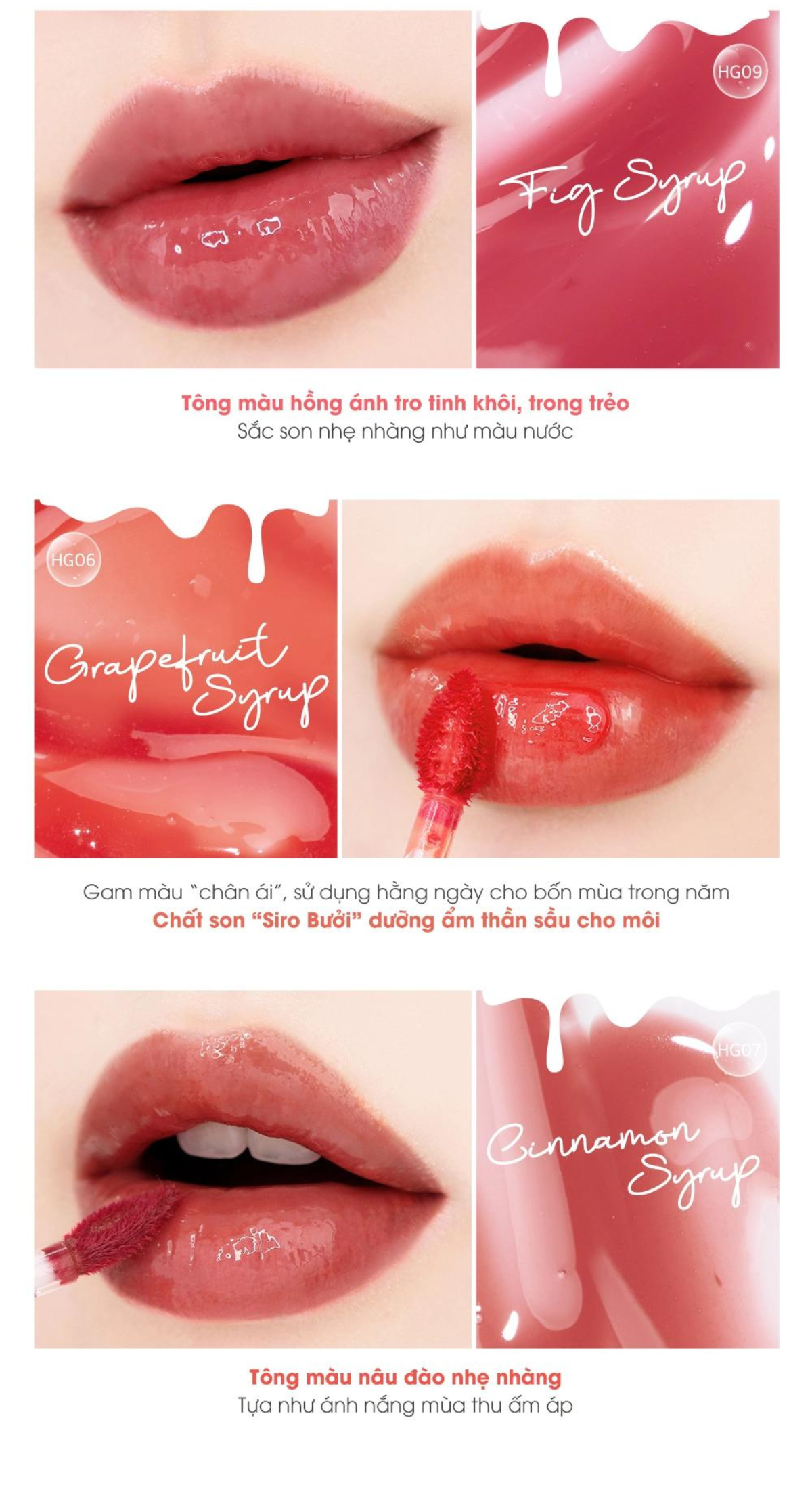 Mô tả Son bóng có màu Black Rouge Half N Half Water Glow Ver 2 31.2g - 4