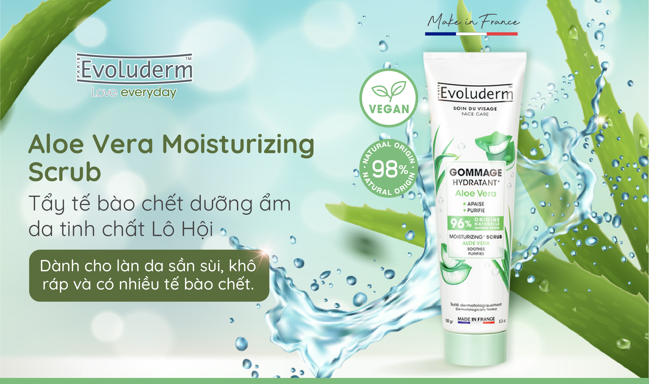 Mô tả Tẩy tế bào chết mặt Evoluderm dịu nhẹ làm sạch sâu lỗ chân lông, nuôi dưỡng da tươi trẻ 150g - 4
