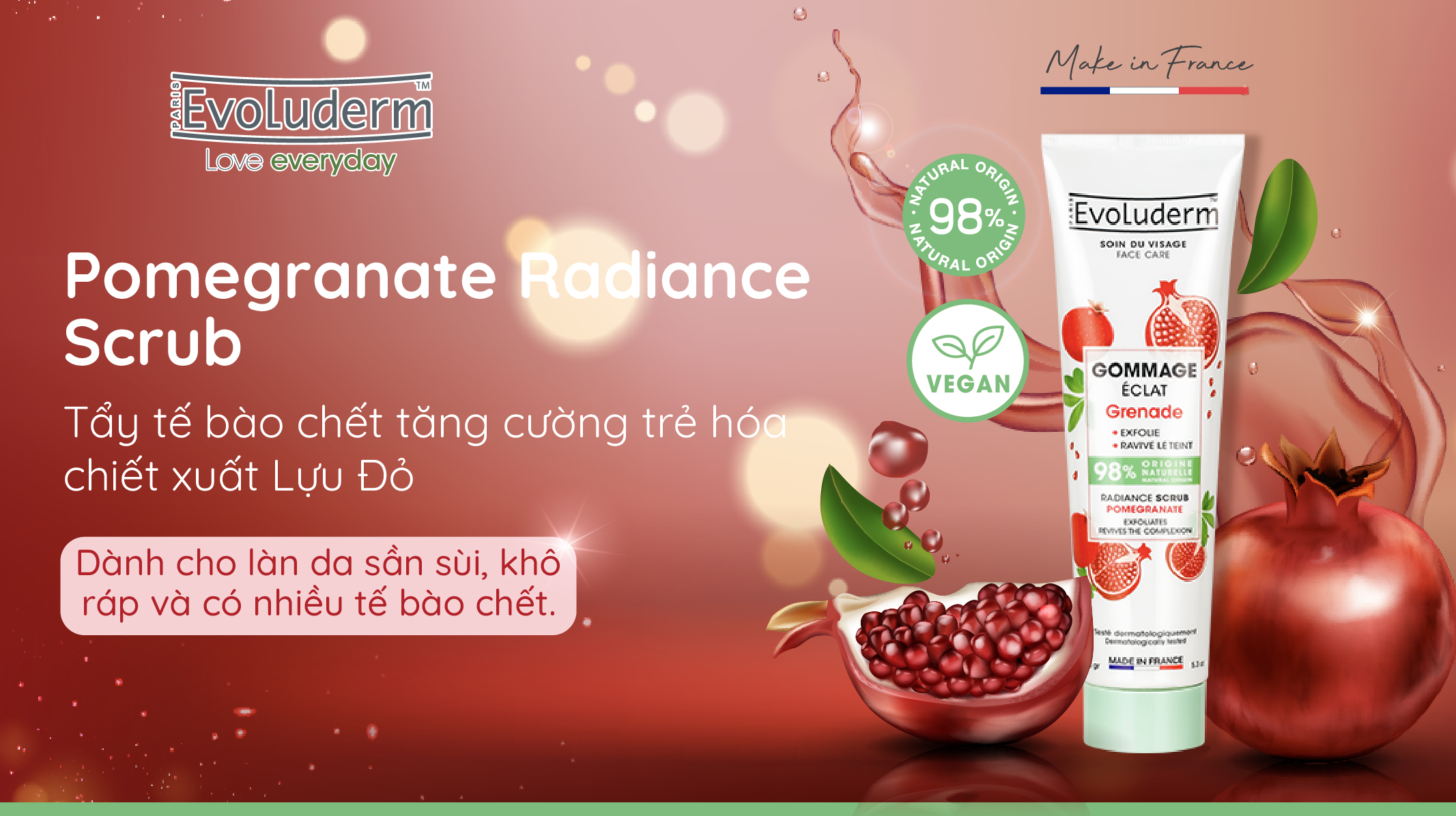 Mô tả Tẩy tế bào chết mặt Evoluderm dịu nhẹ làm sạch sâu lỗ chân lông, nuôi dưỡng da tươi trẻ 150g - 8