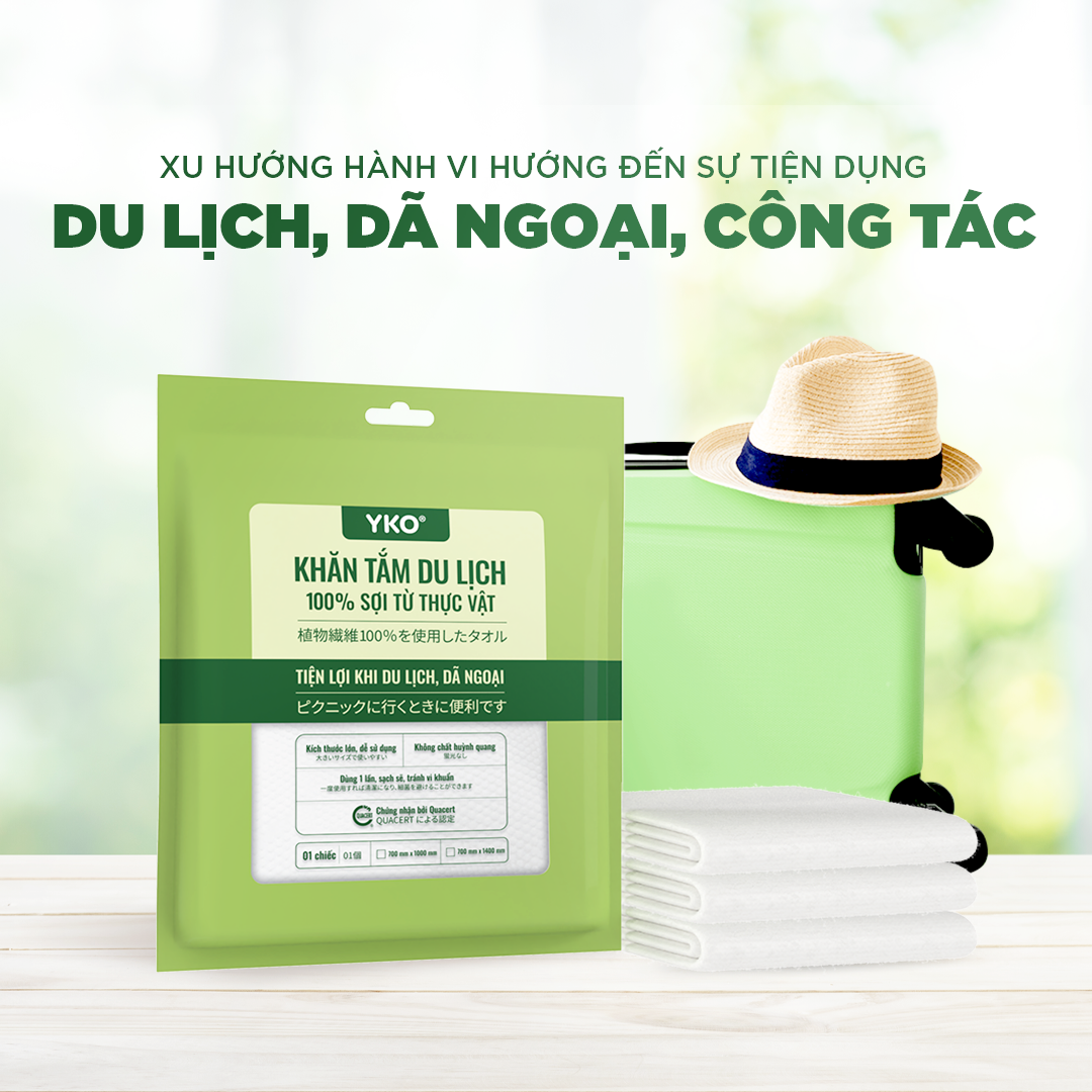 Mô tả Khăn tắm, khăn mặt nén du lịch Yko chất liệu 100% sợi tư nhiên và rayon, dùng 1 lần phù hợp đi công tác du lịch - 2