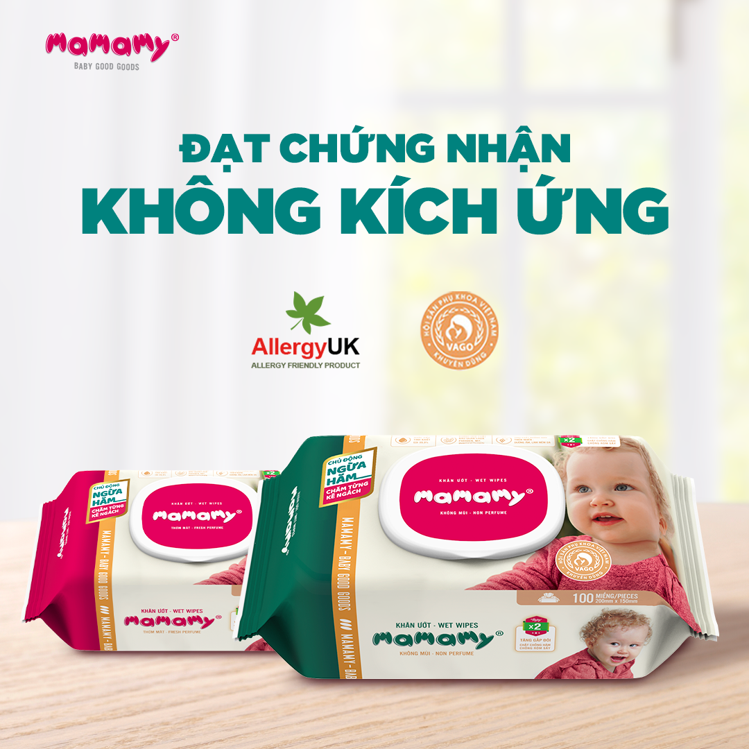 Mô tả Khăn ướt cao cấp cho bé Mamamy gói 100 tờ  sợi tự nhiên gấp đôi ngừa hăm, mềm dai sạch cực - 3