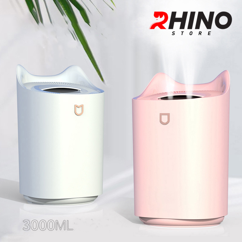 Mô tả Máy phun sương tạo ẩm cỡ lớn Rhino H802 3000ml, 2 lõi phun, tích hợp đèn 7 màu, dung tích lớn - 5