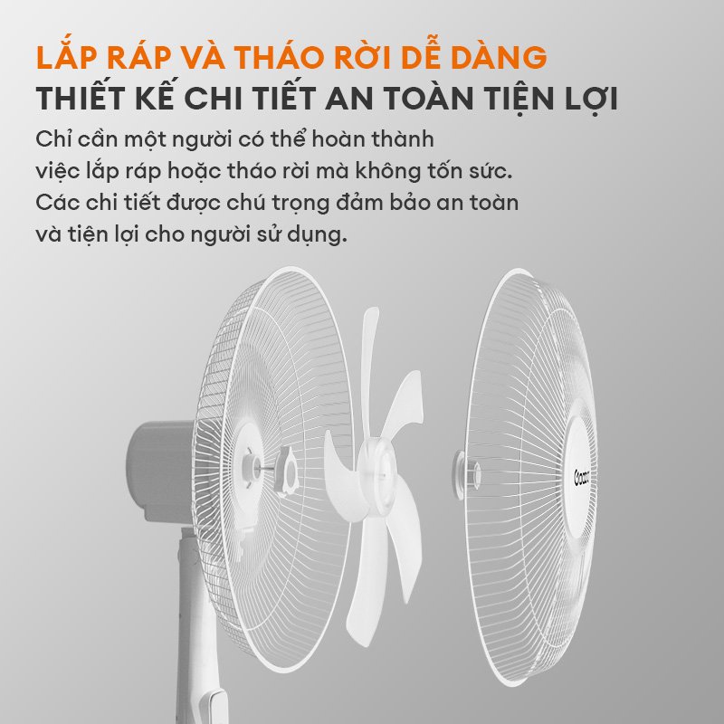 Quạt cây Gaabor FM430M-WH05A chế độ gió 1