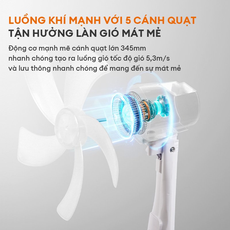 Quạt cây Gaabor FM430M-WH05A chế độ gió 3