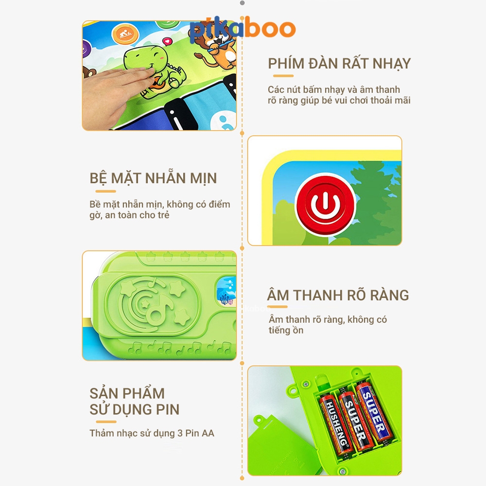 Mô tả Đồ chơi âm nhạc thảm nhạc Piano Pikaboo, bộ sản phẩm giáo dục sớm giúp bé làm quen với âm nhạc - 6