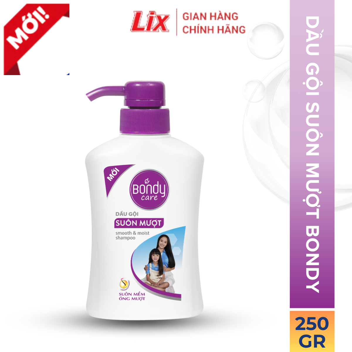Mô tả Dầu gội đầu suôn mượt BONDY CARE, Nuôi dưỡng và bảo vệ tóc từ sâu bên trong Z1102 250g Lixco Việt Nam - 1