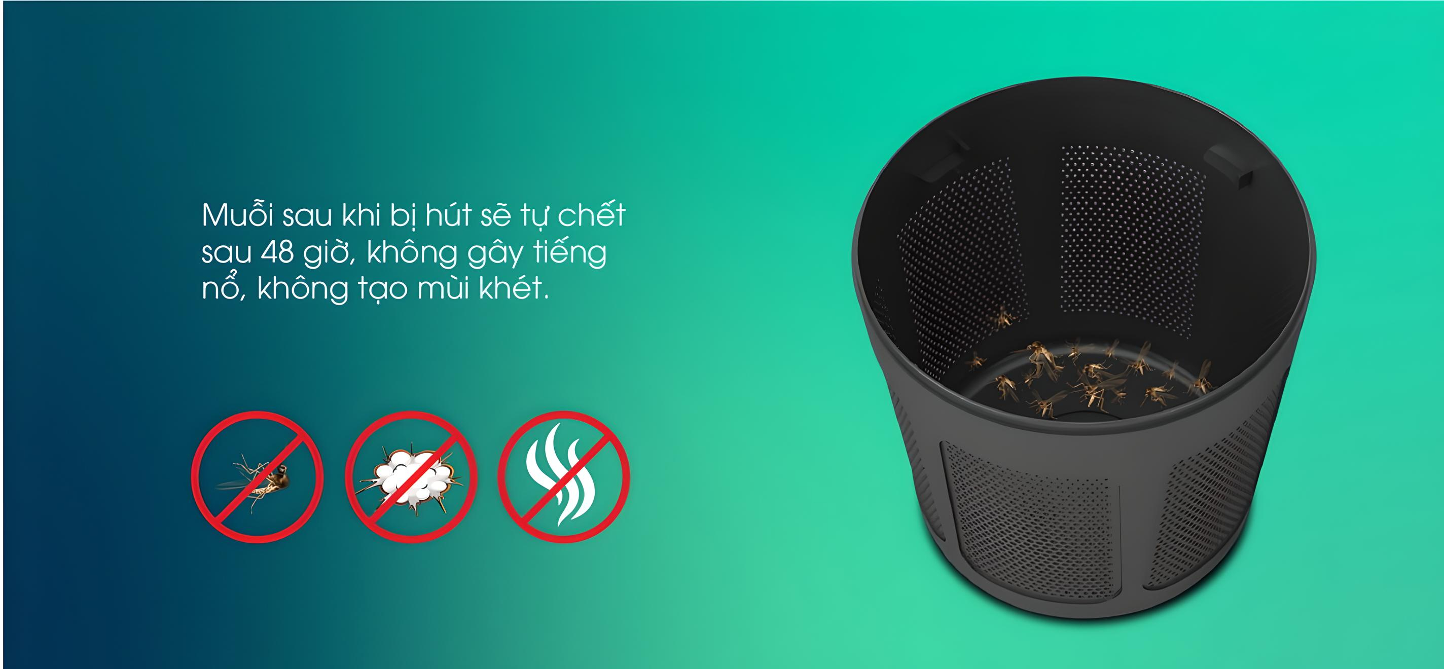 Mô tả Đèn Bắt Muỗi Rạng Đông không mùi, không gây tiếng ồn - Model: DBM01 - 5