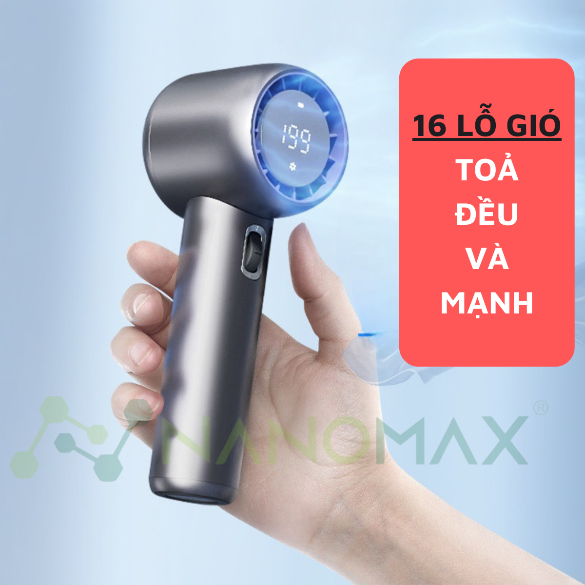 Quạt Nanomax GF02 màn hình số