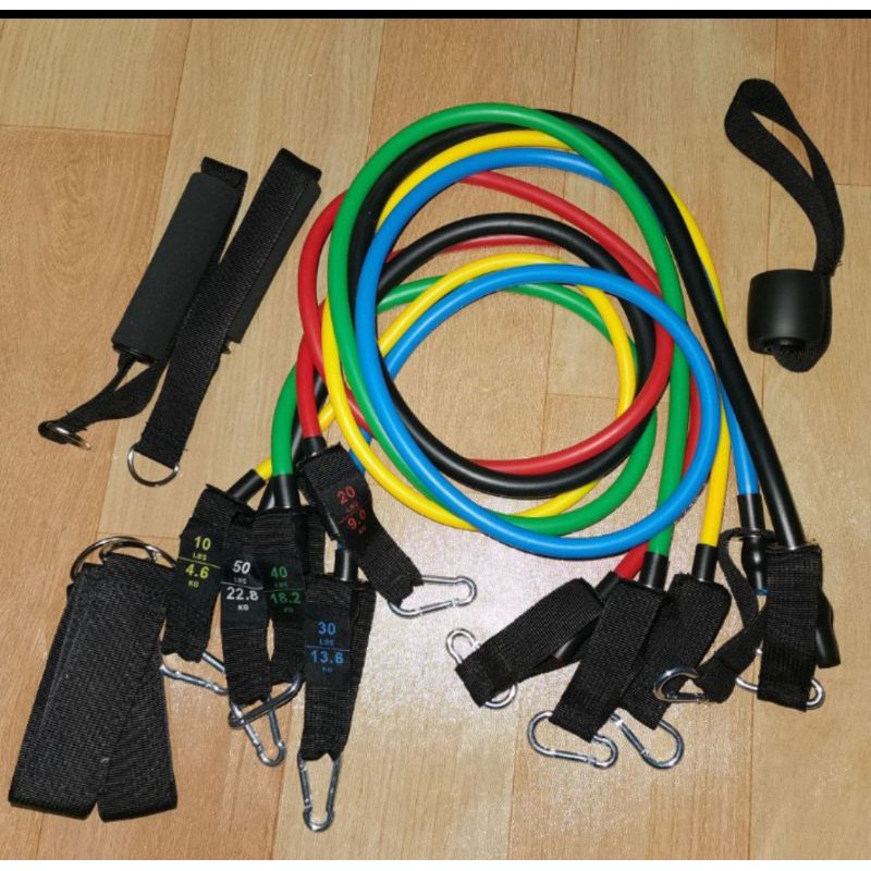 Mô tả Bộ 5 Dây Kéo Ngũ Sắc Tập Gym Tổng 150LB Cỡ Lớn (Hàng Loại 1) Chính Hãng Đại Nam Sport - 6
