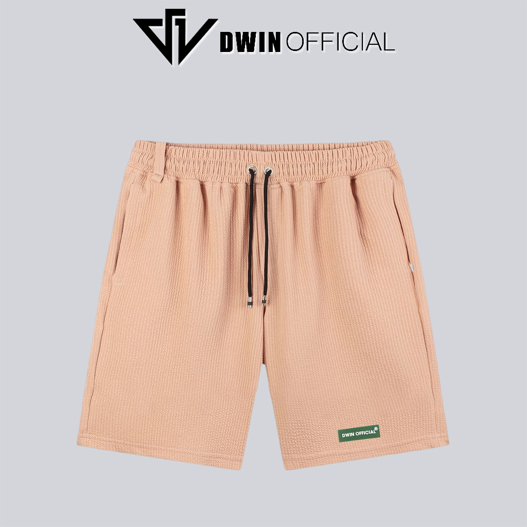 Mô tả Quần short nam xốp tổ ong Dwin thể thao basic nam nữ oversize phong cách đường phố Hàn Quốc Ulzzang - 5