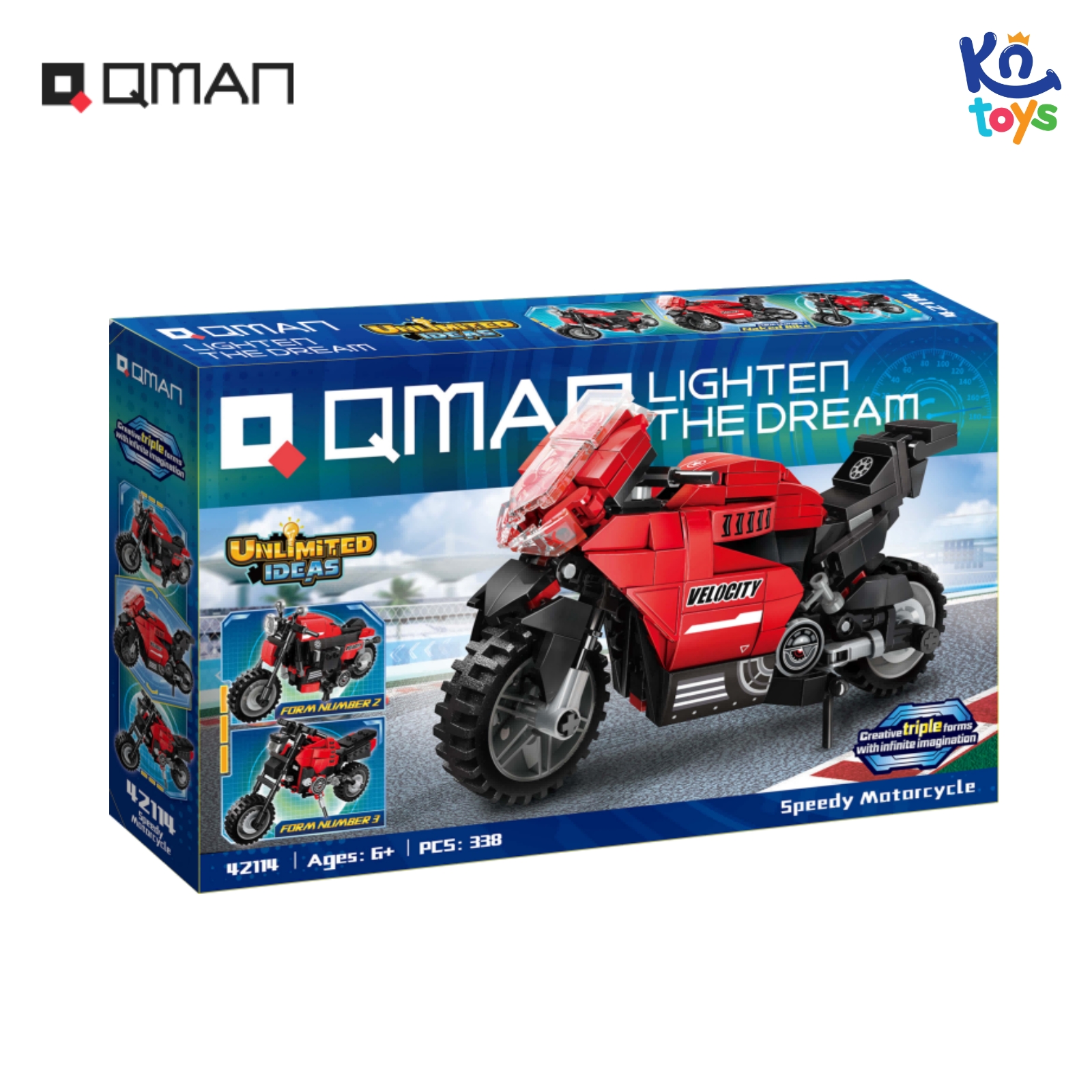 Mô tả Đồ chơi lắp ráp, xếp hình Qman 42114 - Mô Tô Thể Thao (338 mảnh ghép) - 4
