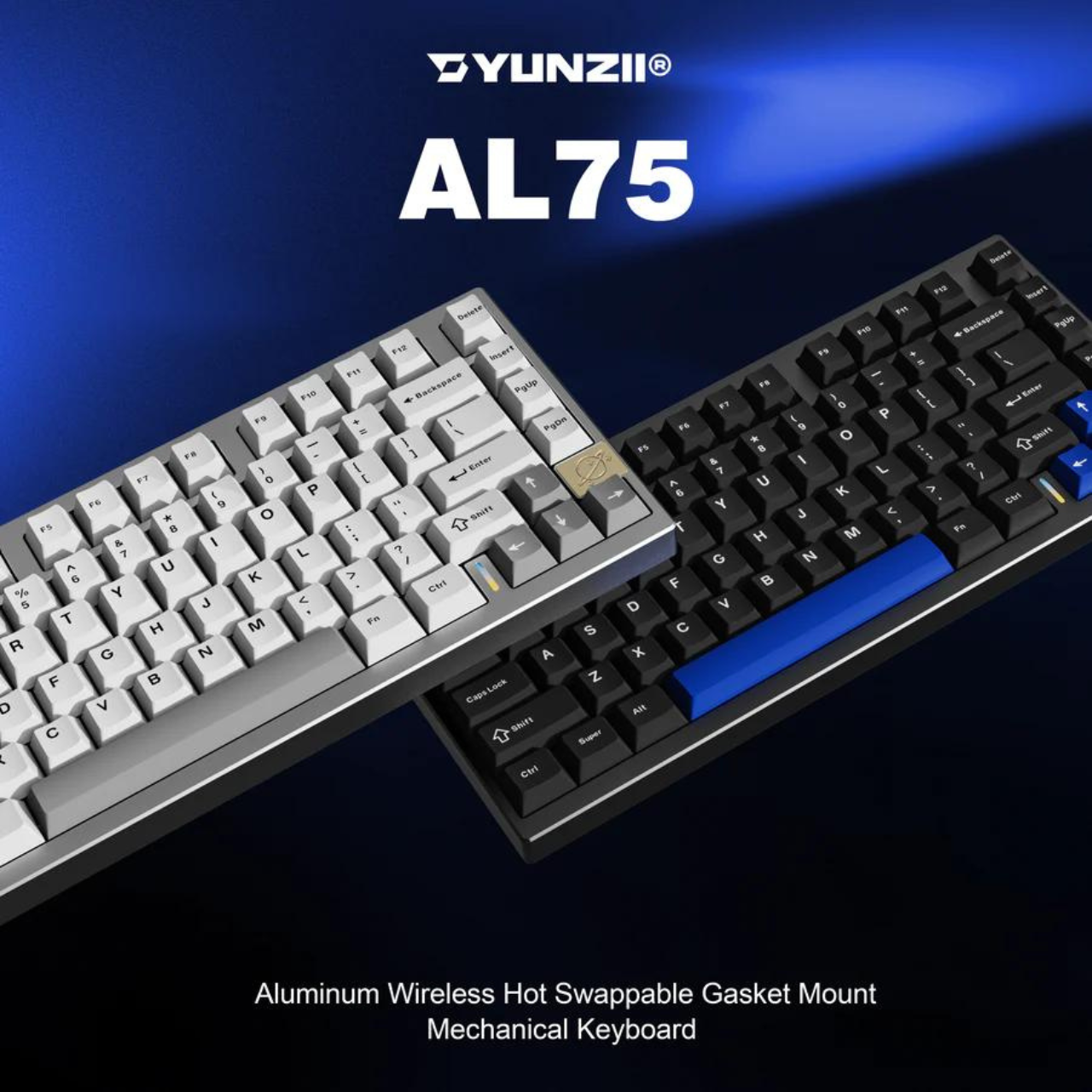 Bàn phím cơ Yunzii AL75 full nhôm CNC, 3 mode kết nối, 75%, Pin 6000mAh ...