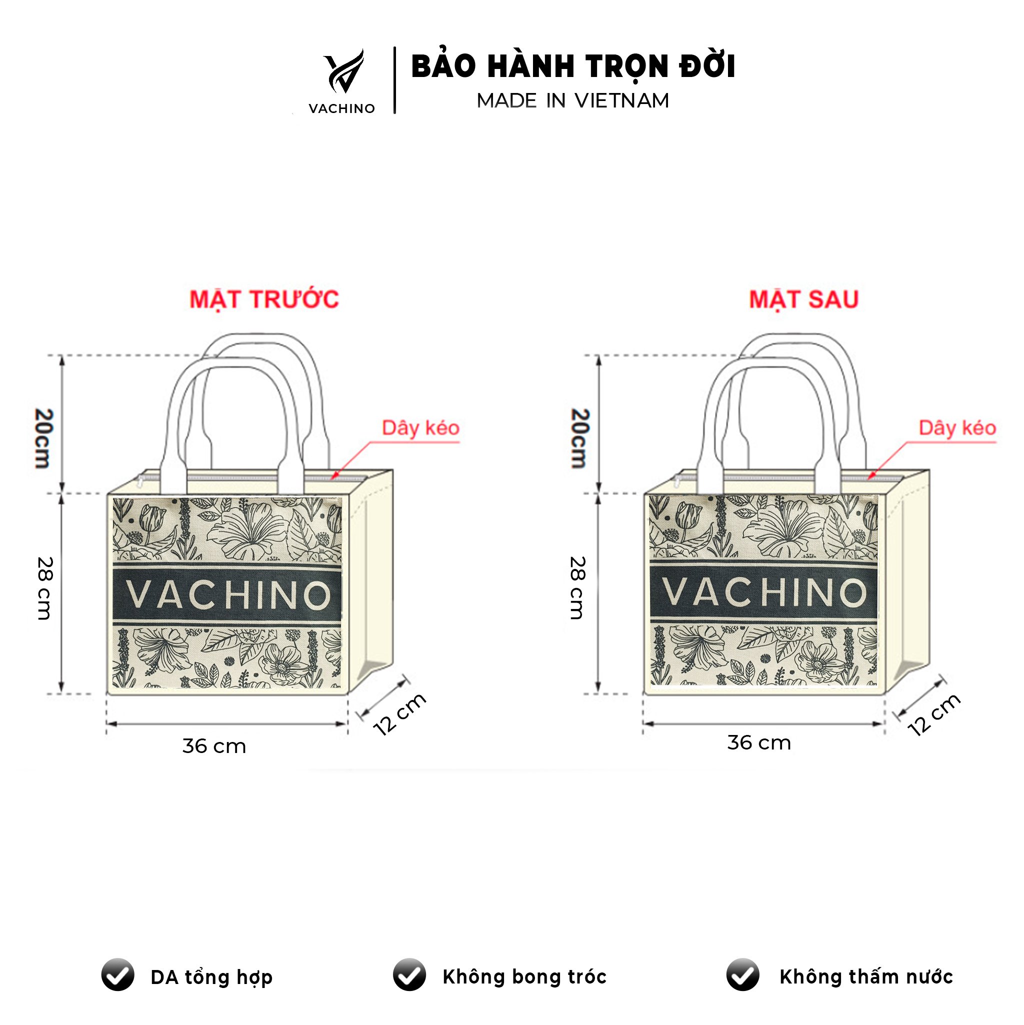 Mô tả Túi cói du lịch, di biển phiên bản giới hạn VACHINO-TX038 - 3