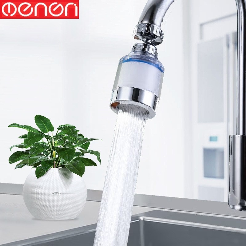 Mô tả Đầu Nối Vòi Nước Có Bông Lọc Hoạt Tính Xoay 360 Kèm Cục Chuyển Đổi Ren - OENON - 2