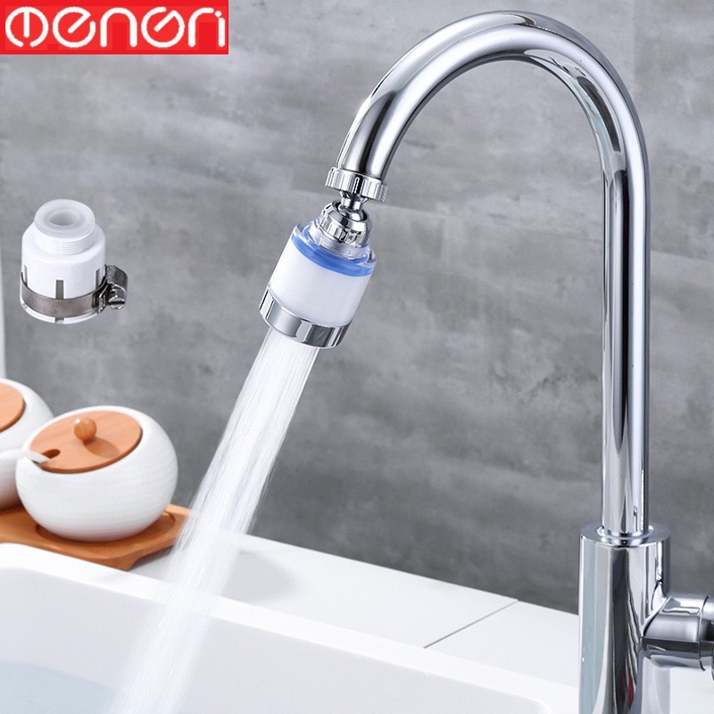 Mô tả Đầu Nối Vòi Nước Có Bông Lọc Hoạt Tính Xoay 360 Kèm Cục Chuyển Đổi Ren - OENON - 3