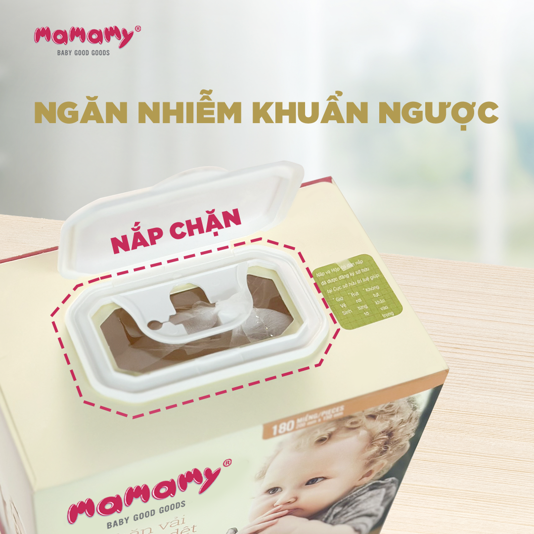 Mô tả Khăn khô đa năng Mamamy cao cấp combo 3 hộp dùng thay khăn sữa, an toàn cho bé 180 tờ/hộp - 3