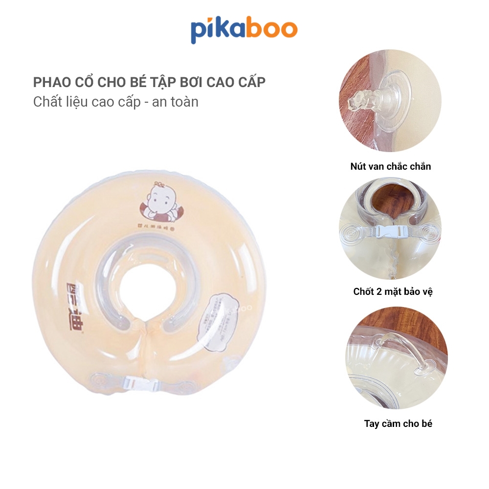 Mô tả Phao cổ cho bé Pikaboo phao đỡ cổ cho bé 4-12 tháng tắm tập bơi vận động thư giãn, cao cấp an toàn - 1